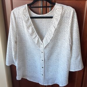 2/$15 Jules & Leopold White and Black Top Size S NWOT